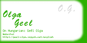 olga geel business card